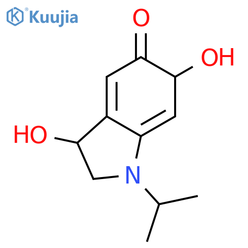 5H-Indol-5-one,1,2,3,6-tetrahydro-3,6-dihydroxy-1-(1-methylethyl)- structure