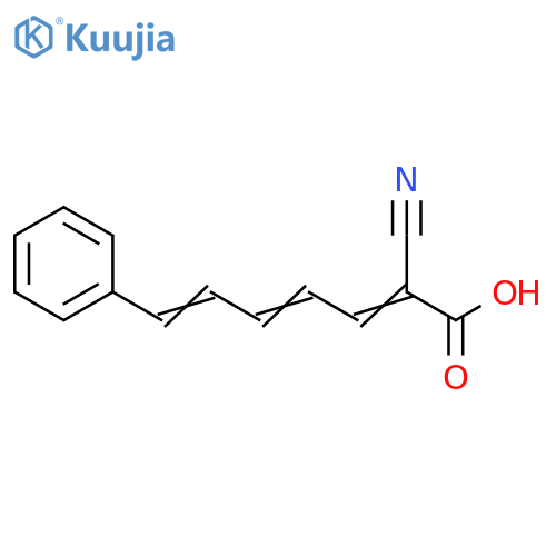 2,4,6-Heptatrienoic acid, 2-cyano-7-phenyl- structure