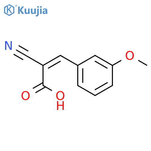 2-cyano-3-(3-methoxyphenyl)prop-2-enoic acid structure