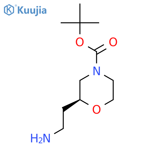 tert-Butyl (S)-2-(2-aminoethyl)morpholine-4-carboxylate structure