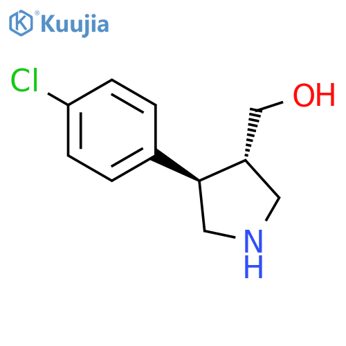 (3S,4R)-4-(4-chlorophenyl)pyrrolidin-3-ylmethanol structure
