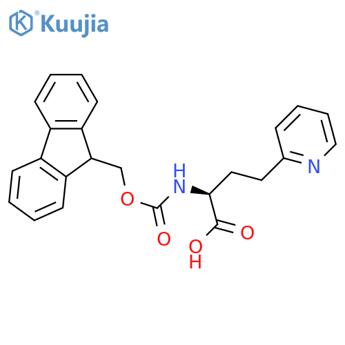 Fmoc-(S)-2-amino-4-(2-pyridyl)butyric acid structure