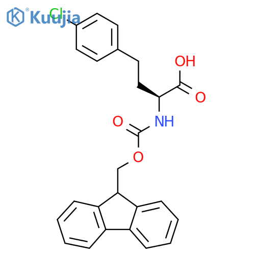 (2S)-4-(4-Chlorophenyl)-2-{[(9H-fluoren-9-ylmethoxy)carbonyl]amino}butanoic acid structure