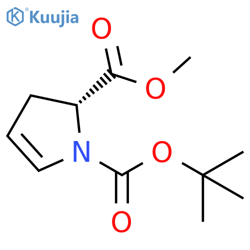 1H-Pyrrole-1,2-dicarboxylic acid, 2,3-dihydro-, 1-(1,1-dimethylethyl) 2-methyl ester, (2R)- structure