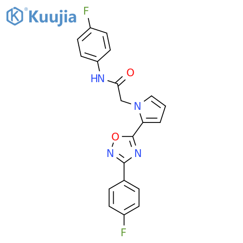 N-(4-fluorophenyl)-2-{2-[3-(4-fluorophenyl)-1,2,4-oxadiazol-5-yl]-1H-pyrrol-1-yl}acetamide structure