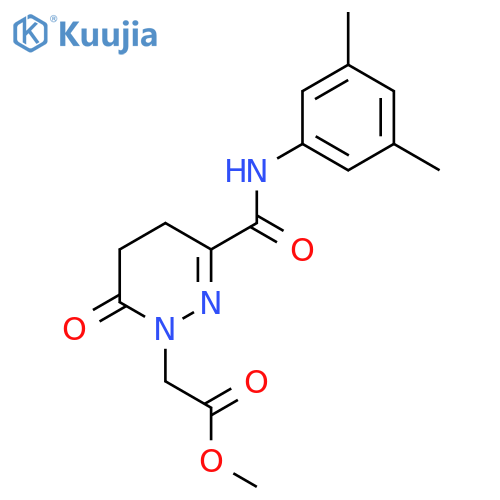 Methyl 2-{3-[(3,5-dimethylphenyl)carbamoyl]-6-oxo-1,4,5,6-tetrahydropyridazin-1-yl}acetate structure