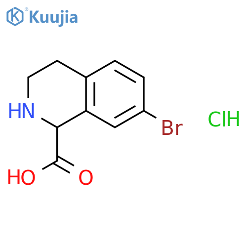 7-Bromo-1,2,3,4-tetrahydroisoquinoline-1-carboxylic acid hydrochloride structure