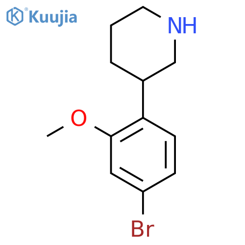 3-(4-bromo-2-methoxyphenyl)piperidine structure