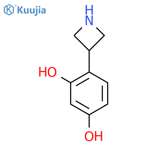 4-(azetidin-3-yl)benzene-1,3-diol structure