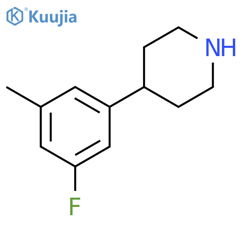 4-(3-fluoro-5-methylphenyl)piperidine structure