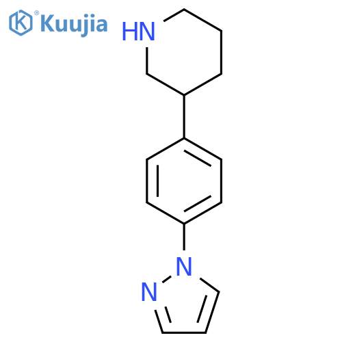 3-4-(1H-pyrazol-1-yl)phenylpiperidine structure