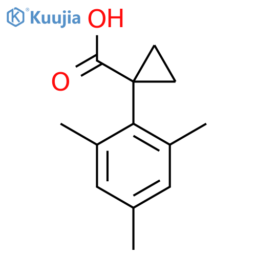 1-(2,4,6-Trimethylphenyl)cyclopropane-1-carboxylic acid structure