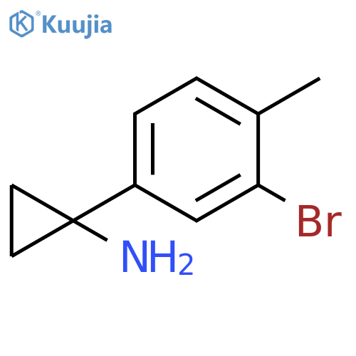 1-(3-bromo-4-methylphenyl)cyclopropan-1-amine structure