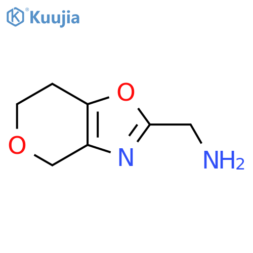 1-(6,7-Dihydro-4H-pyrano[3,4-D][1,3]oxazol-2-YL)methanamine structure