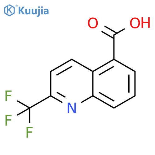 2-(trifluoromethyl)quinoline-5-carboxylic acid structure