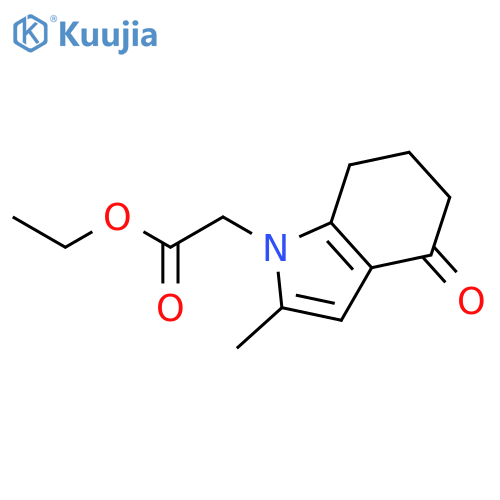 ethyl (2-methyl-4-oxo-4,5,6,7-tetrahydro-1H-indol-1-yl)acetate structure