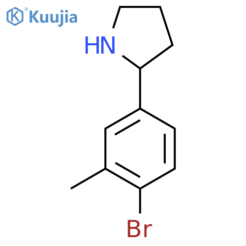 2-(4-Bromo-3-methylphenyl)pyrrolidine structure