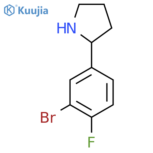 2-(3-bromo-4-fluorophenyl)pyrrolidine structure