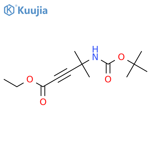 ethyl 4-{(tert-butoxy)carbonylamino}-4-methylpent-2-ynoate structure