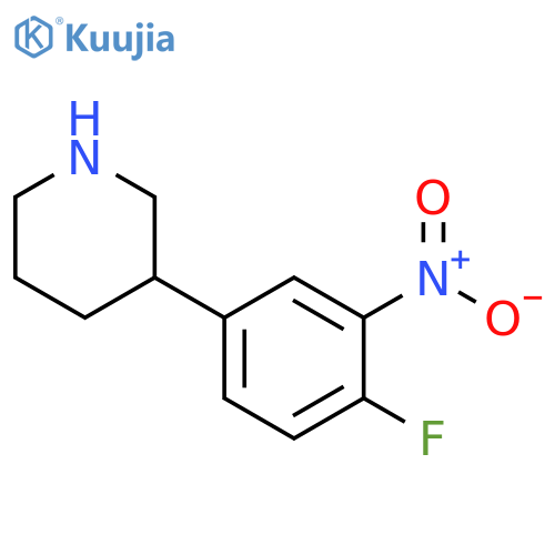 3-(4-fluoro-3-nitrophenyl)piperidine structure