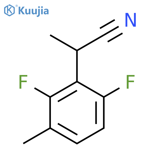 2-(2,6-difluoro-3-methylphenyl)propanenitrile structure