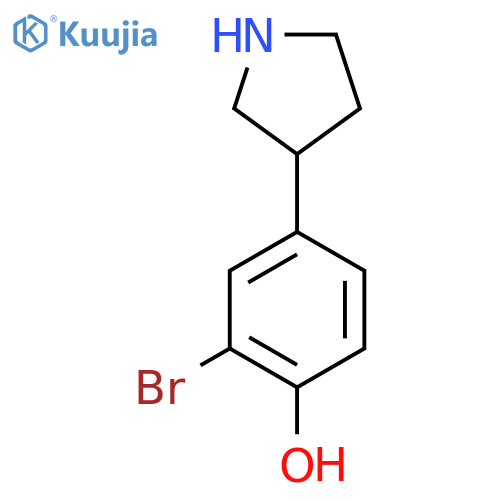 2-bromo-4-(pyrrolidin-3-yl)phenol structure
