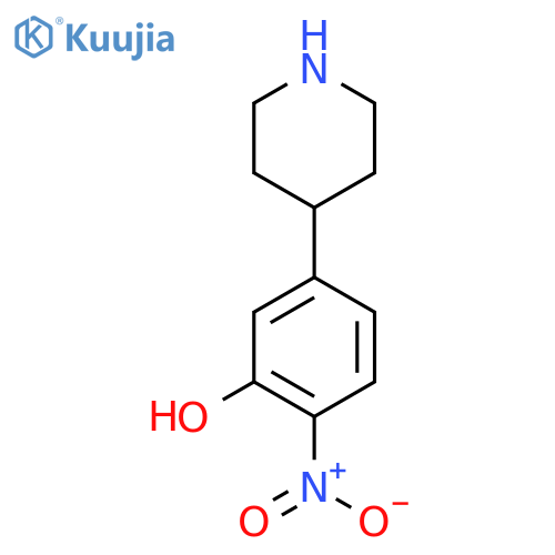 2-nitro-5-(piperidin-4-yl)phenol structure