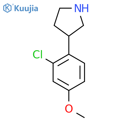 3-(2-chloro-4-methoxyphenyl)pyrrolidine structure