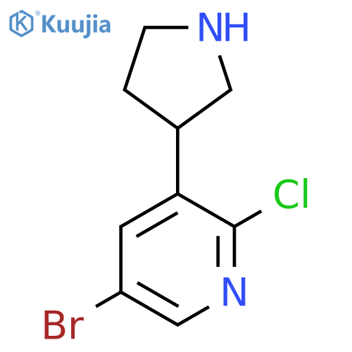 5-bromo-2-chloro-3-(pyrrolidin-3-yl)pyridine structure