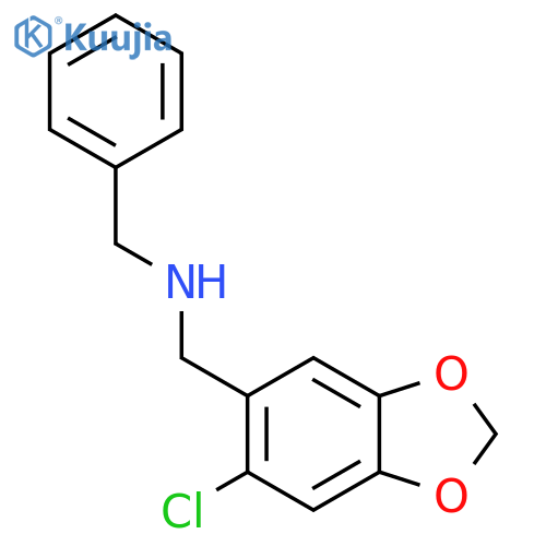 N-Benzyl-1-(6-chloro-1,3-benzodioxol-5-YL)methanamine structure