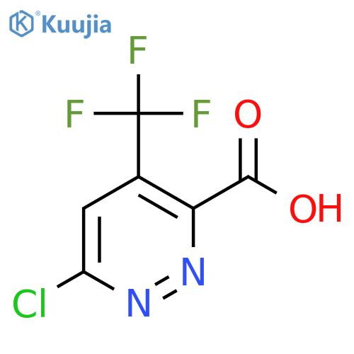 6-chloro-4-(trifluoromethyl)pyridazine-3-carboxylic acid structure