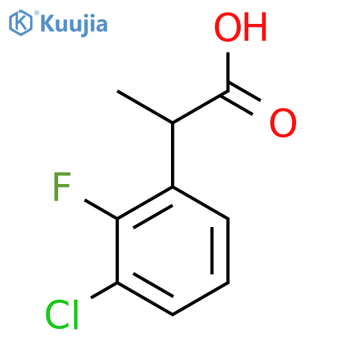 2-(3-chloro-2-fluorophenyl)propanoic acid structure