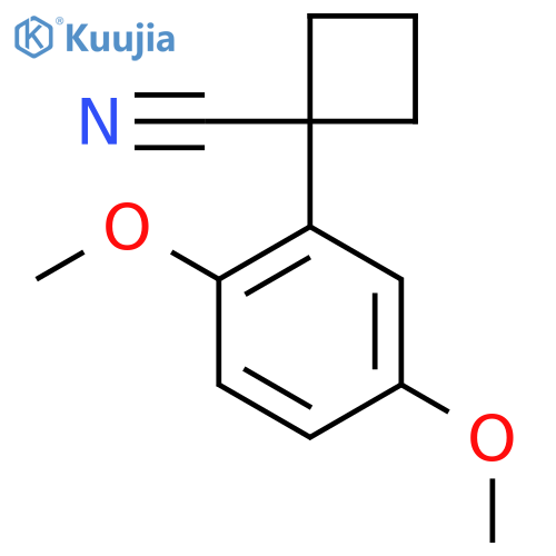 1-(2,5-dimethoxyphenyl)cyclobutane-1-carbonitrile structure