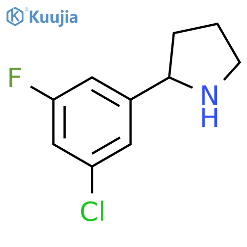 2-(3-chloro-5-fluorophenyl)pyrrolidine structure