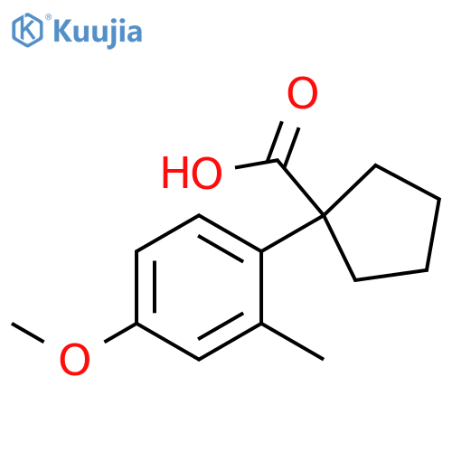 1-(4-methoxy-2-methylphenyl)cyclopentane-1-carboxylic acid structure