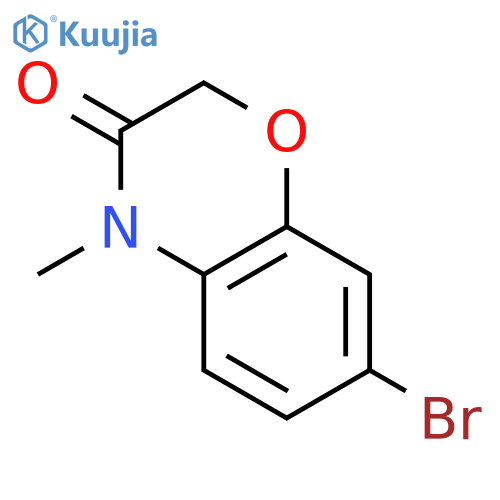 7-bromo-4-methyl-3,4-dihydro-2H-1,4-benzoxazin-3-one structure