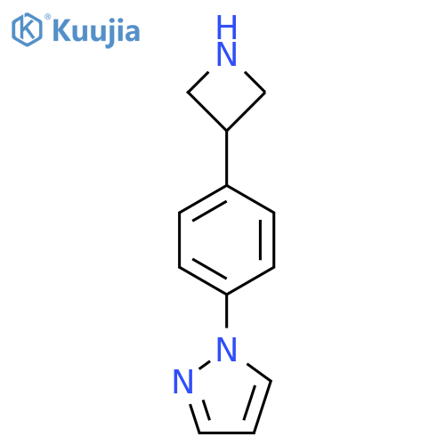 1-4-(azetidin-3-yl)phenyl-1H-pyrazole structure