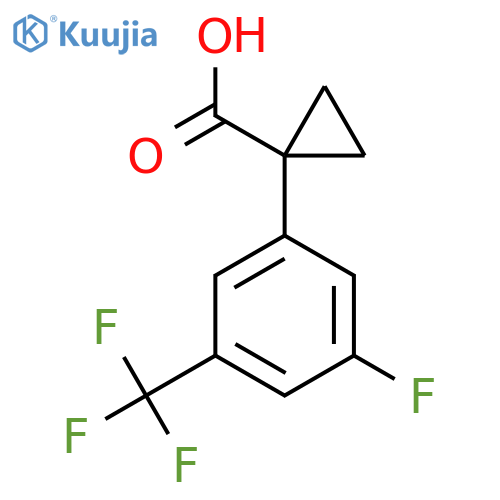 1-3-fluoro-5-(trifluoromethyl)phenylcyclopropane-1-carboxylic acid structure