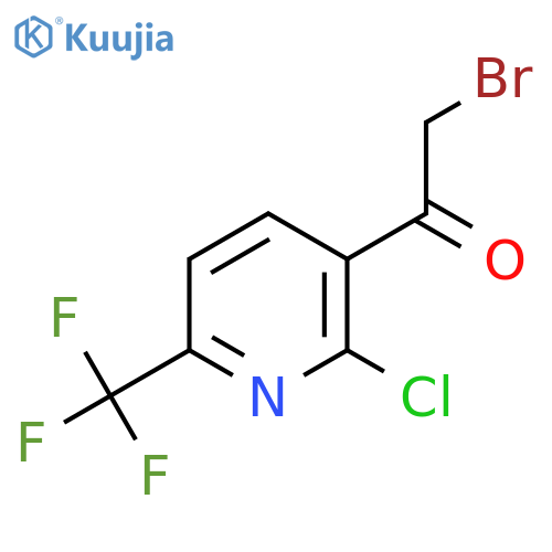 2-bromo-1-2-chloro-6-(trifluoromethyl)pyridin-3-ylethan-1-one structure