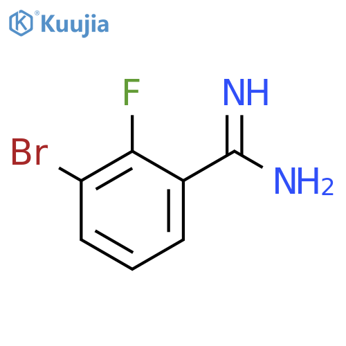 3-bromo-2-fluorobenzene-1-carboximidamide structure