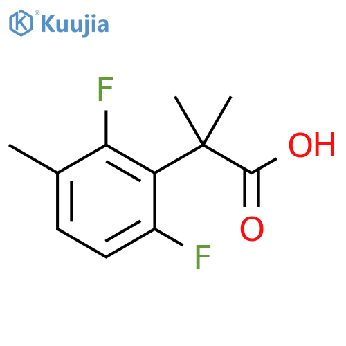 2-(2,6-difluoro-3-methylphenyl)-2-methylpropanoic acid structure