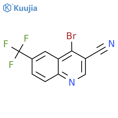 4-Bromo-6-(trifluoromethyl)quinoline-3-carbonitrile structure