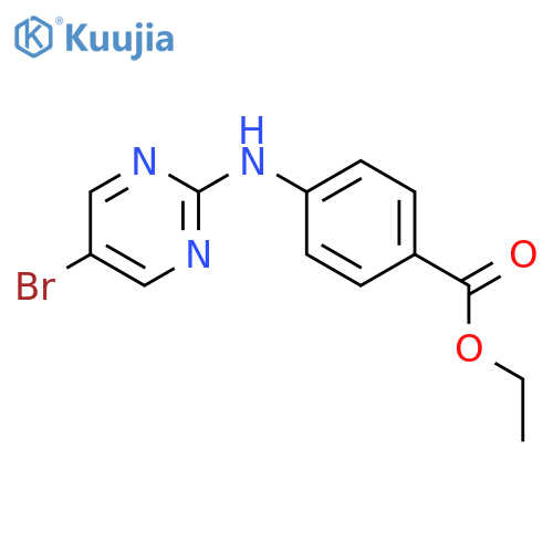 Ethyl 4-((5-bromopyrimidin-2-yl)amino)benzoate structure