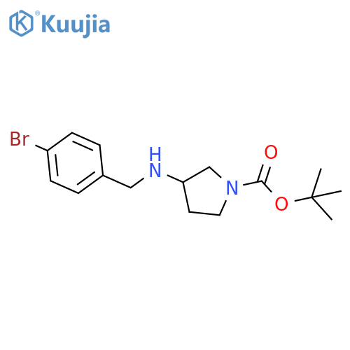 tert-butyl 3-[(4-bromophenyl)methylamino]pyrrolidine-1-carboxylate structure