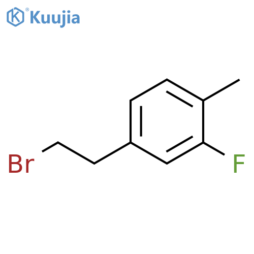 4-(2-bromoethyl)-2-fluoro-1-methylbenzene structure