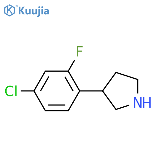 3-(4-chloro-2-fluorophenyl)pyrrolidine structure
