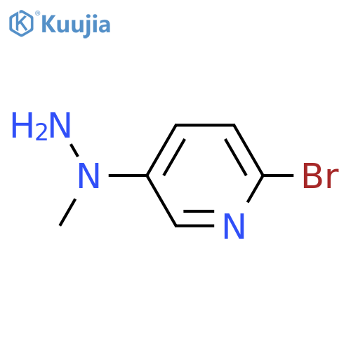 2-bromo-5-(hydrazinylmethyl)pyridine structure