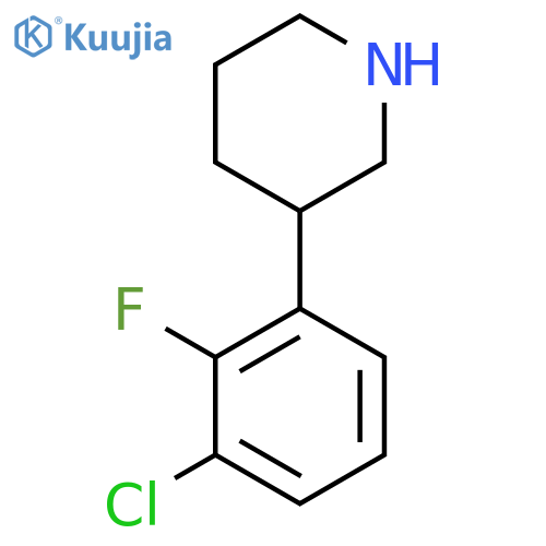 3-(3-chloro-2-fluorophenyl)piperidine structure
