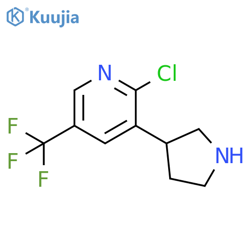 2-chloro-3-(pyrrolidin-3-yl)-5-(trifluoromethyl)pyridine structure