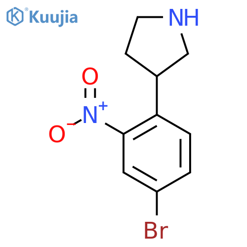 3-(4-bromo-2-nitrophenyl)pyrrolidine structure